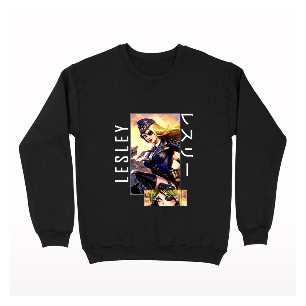 SWEATER CREWNECK ANIME LESLEY MOBILE LEGENDS MANGA GRANGER HOU STUN  DYRROTH SILVANNA RUBY LESLEY GU