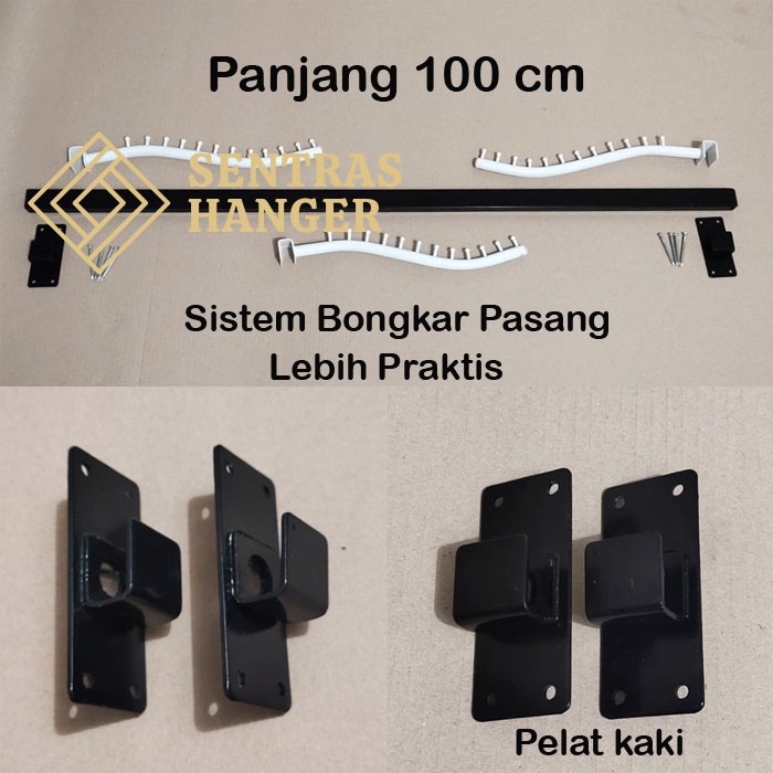 Gantungan Baju Tembok Paket 3 in 1