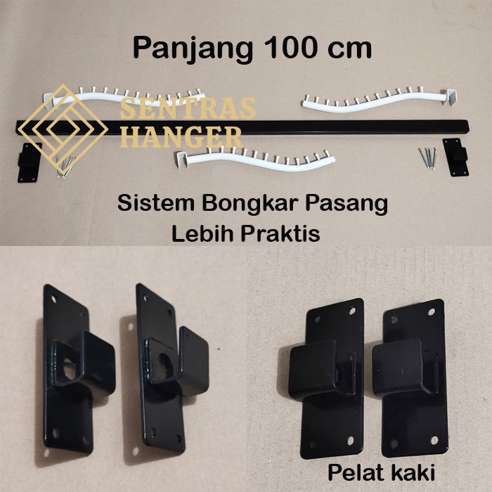 Gantungan Baju Tembok Paket 3 in 1