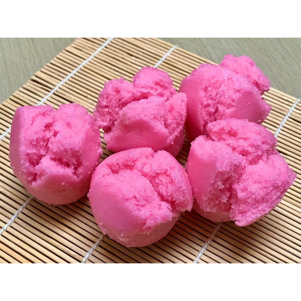 

kue mangkok pink/kue mangkok merah muda/kue sembahyang/jajanan pasar/serapan pagi/cemilan sore/meeting kantor/kue namsen