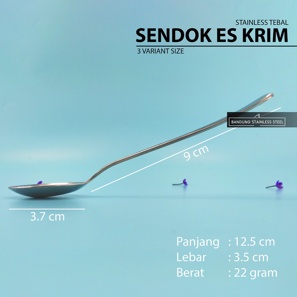 3pcs Sendok Bulat Stainless Tebal Sup Soup Spoon Es Krim Dessert Finishing Halus Hotel Standar