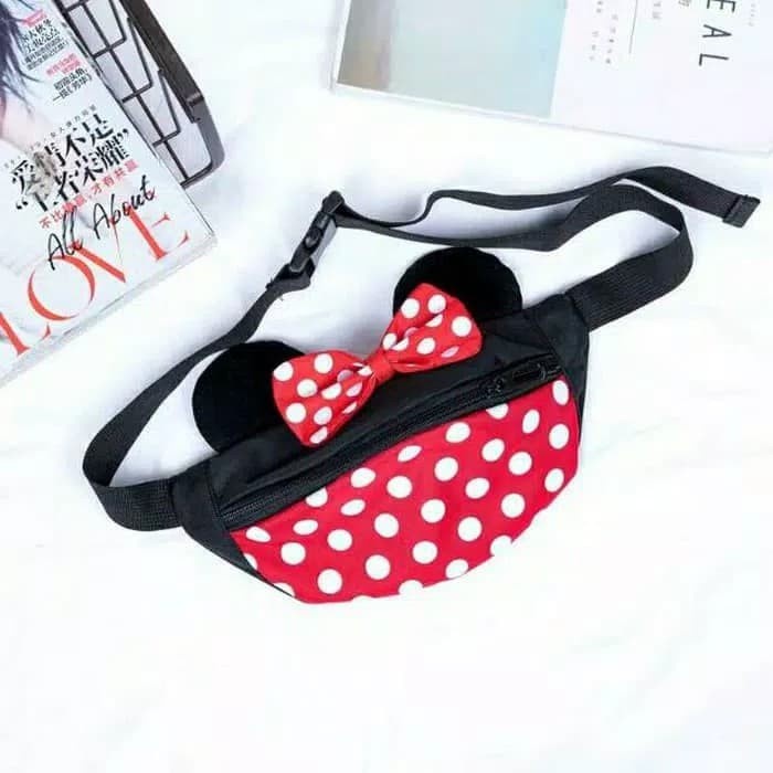 bumbag anak mickey mouse minnie mouse tas pinggang anak - Mickey