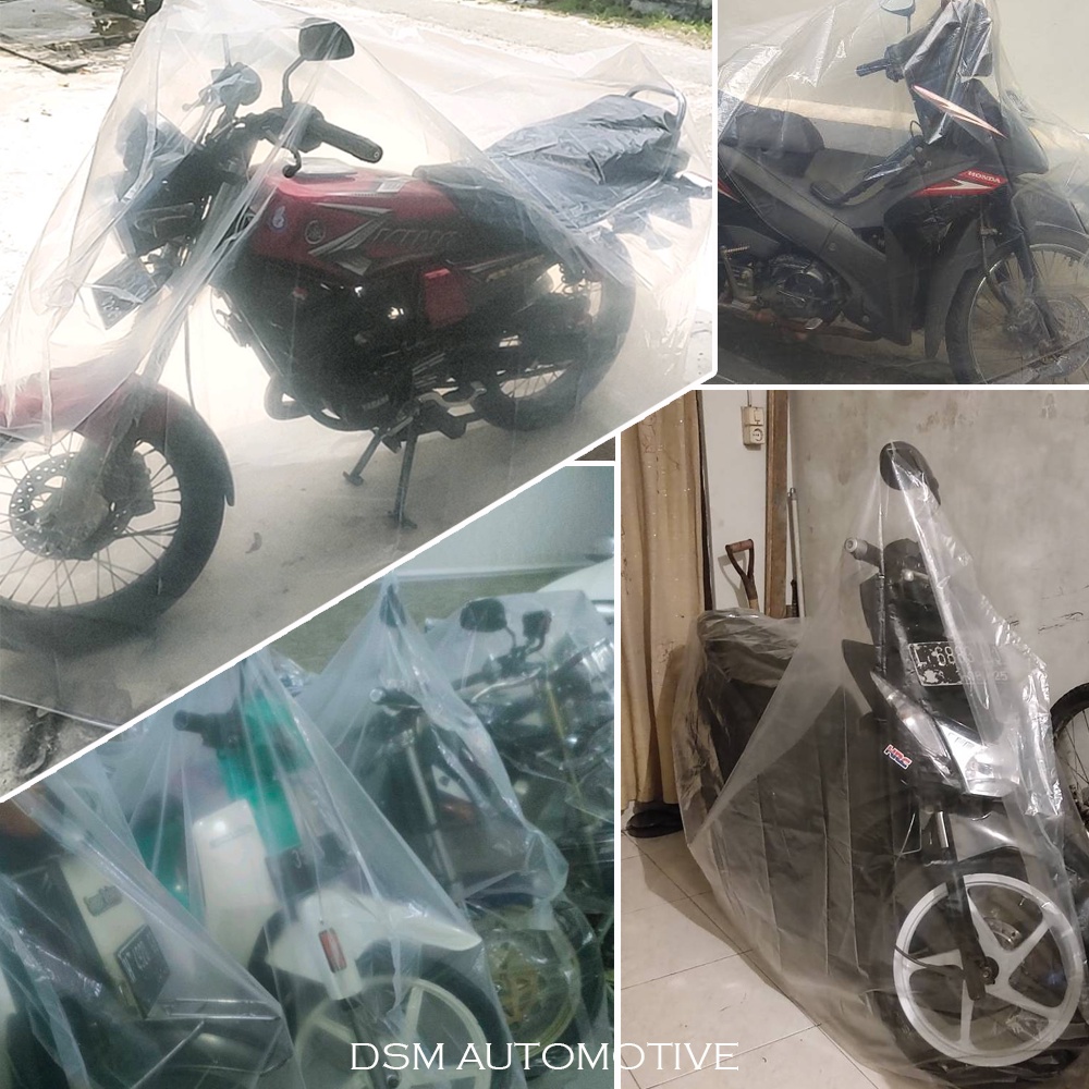 Sarung Motor Transparan Waterproof Bahan Plastik Tebal