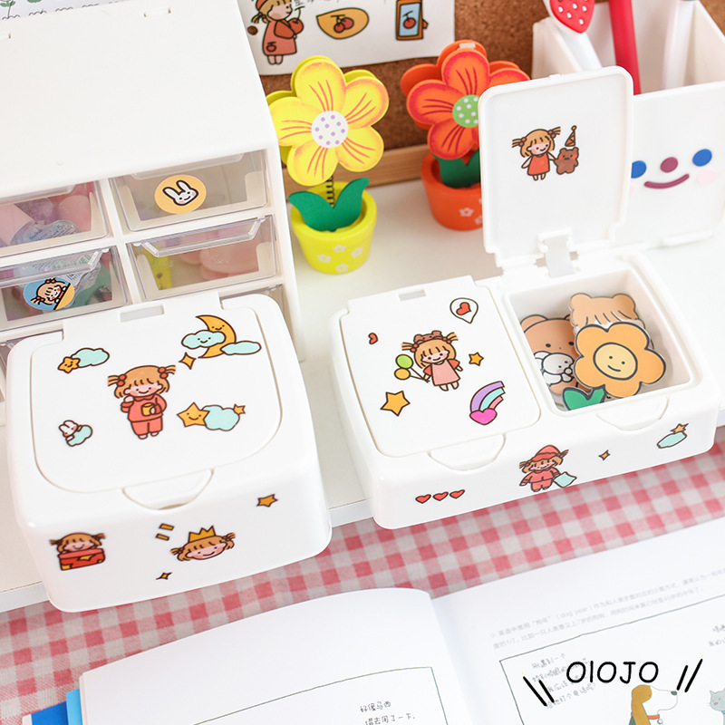 Winzige Sticker Storage Box Stationary Equipment Untuk Penyimpanan Umum Di Kantor Sekolah-ol