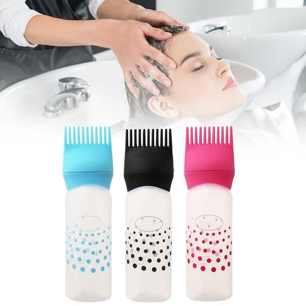 SKJK   Botol Aplikator Pewarna Rambut Flexible Lembut Kering-cleaning Bottle Oil Comb Brush Pewarna Rambut Hair Tools Styling Tool Comb Bottle