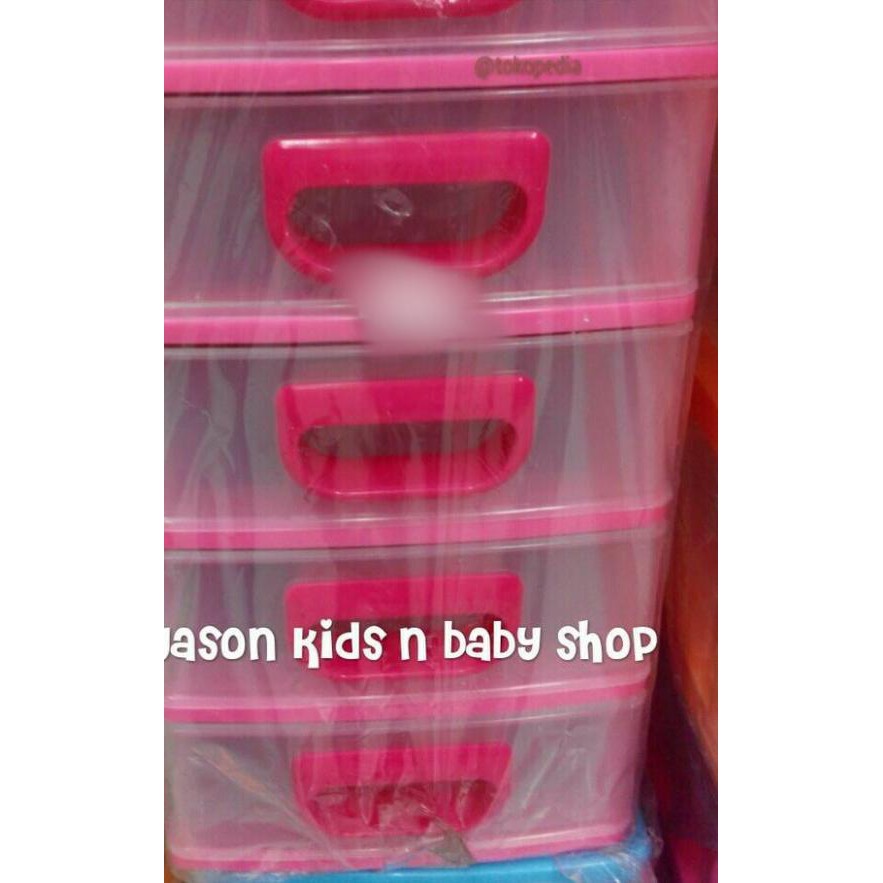 Laci plastik/Mini kontainer Estima Midi Lion Star susun 5
