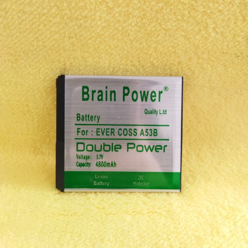 Baterai batre Evercoss A53B double power