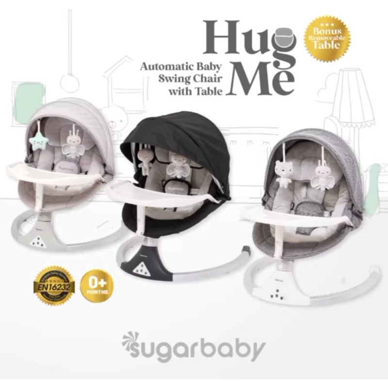 Sugarbaby Hug Me Automatic Baby Swing Chair With Table || Bouncer / Ayunan