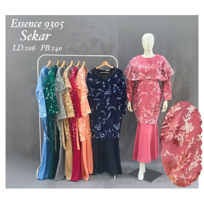 Gamis Tile Premium Sekar 9305 kombinasi Crepe