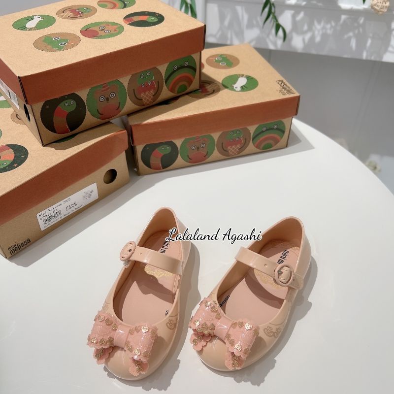 sepatu mini melissa sweet love III balerina nude pink/sepatu mini melissa pita/sepatu Melissa anak