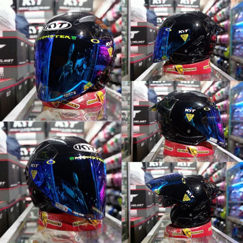 HELM KYT GALAXY  WHITE PAKET GANTENG KACA VENOM 100% ORIGINAL SNI~DOT-H-v-red/blue+spoile4