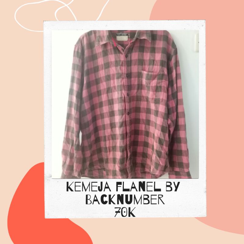 Kemeja Flannel Kotak for Men/ Laki by BACKNUMBER PRELOVED Bekas Second