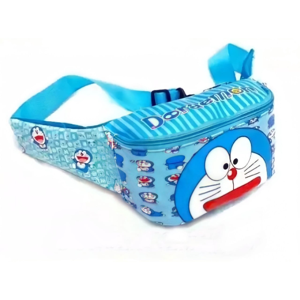 Waist Bag anak karakter Doraemon + Tas dada anak laki laki+ tas slempang anak doraemon=tas bahu anak