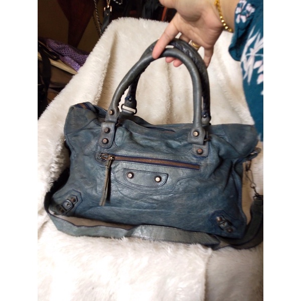 Balenciaga navy sling bag