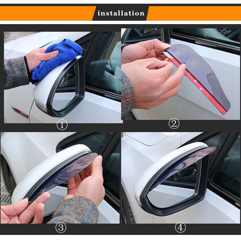 Hot Sale/2pcs Universal Fleksibel PVC Kaca Spion Belakang Mobil Rain Shade Rainproof Cover