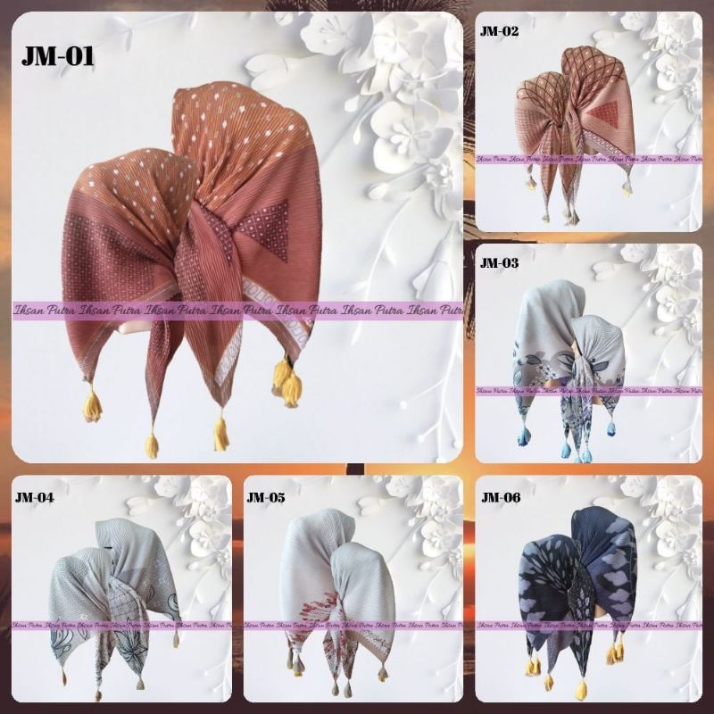 SEGI EMPAT MOTIF VOAL LASER CUT PLISKET POM-POM RANDOM