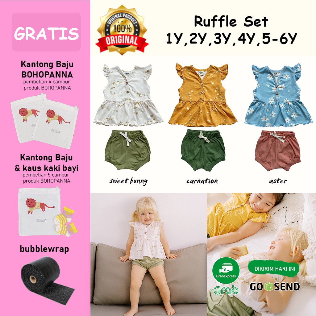 BOHOPANNA - RUFFLE SET - Setelan Anak Perempuan