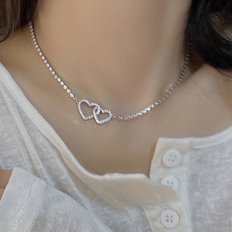 New Sweet Love Choker Necklace Female Light Luxury Clavicle Chain Simple Necklace Accessories Sexy Girl Jewelry