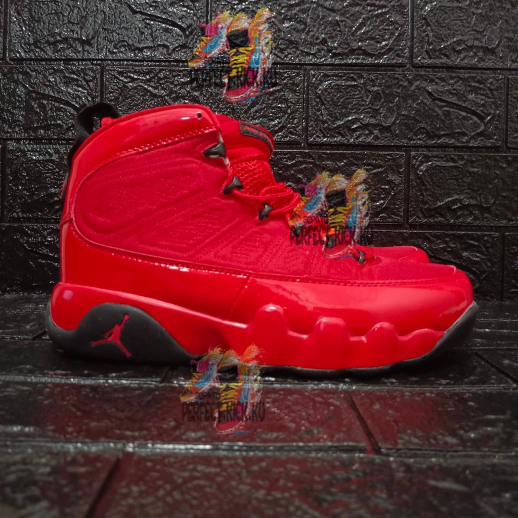 SEPATU BASKET AIR JORDAN 9 RETRO CHILE RED PREMIUM ORIGINAL