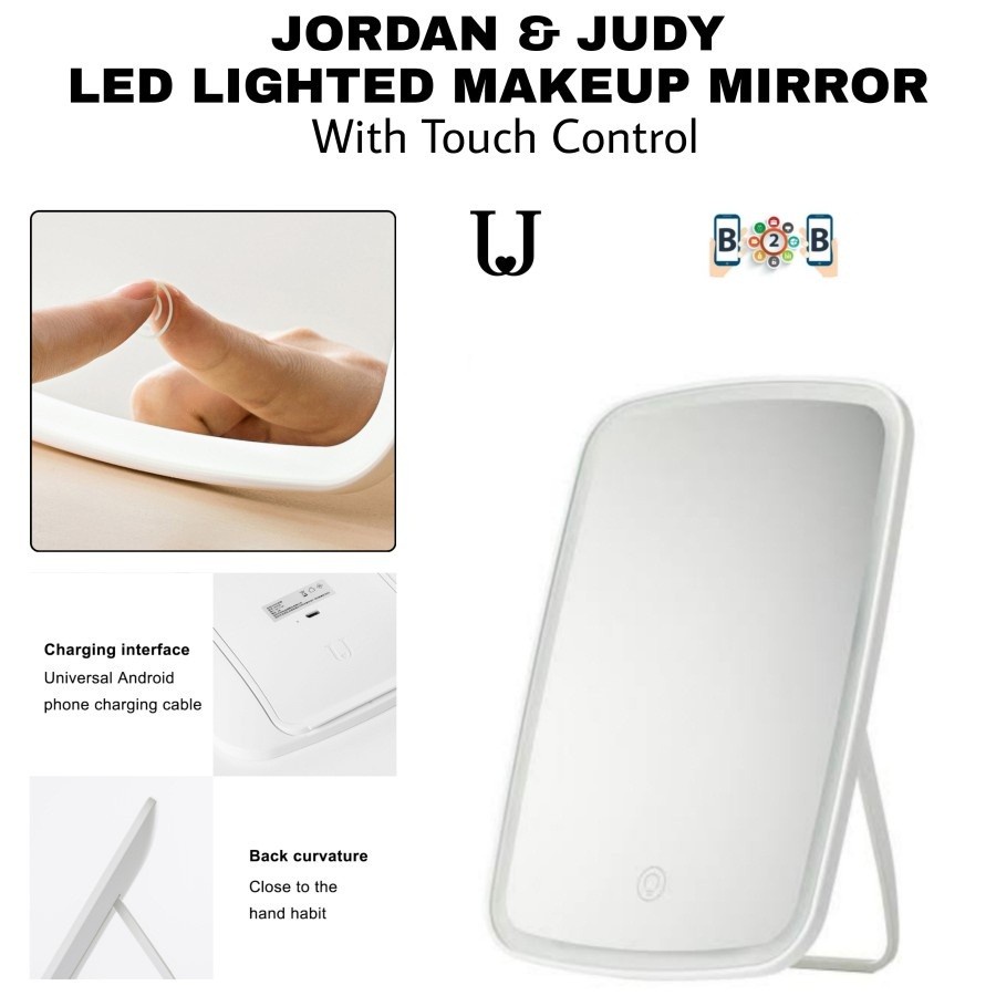 JORDAN JUDY LED LIGHTED MAKE UP MIRROR Touch Control - Cermin