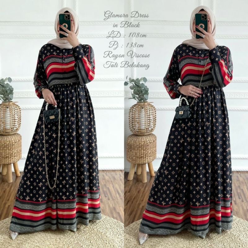 GLAMORA DRESS GAMIS RAYON MAXY
