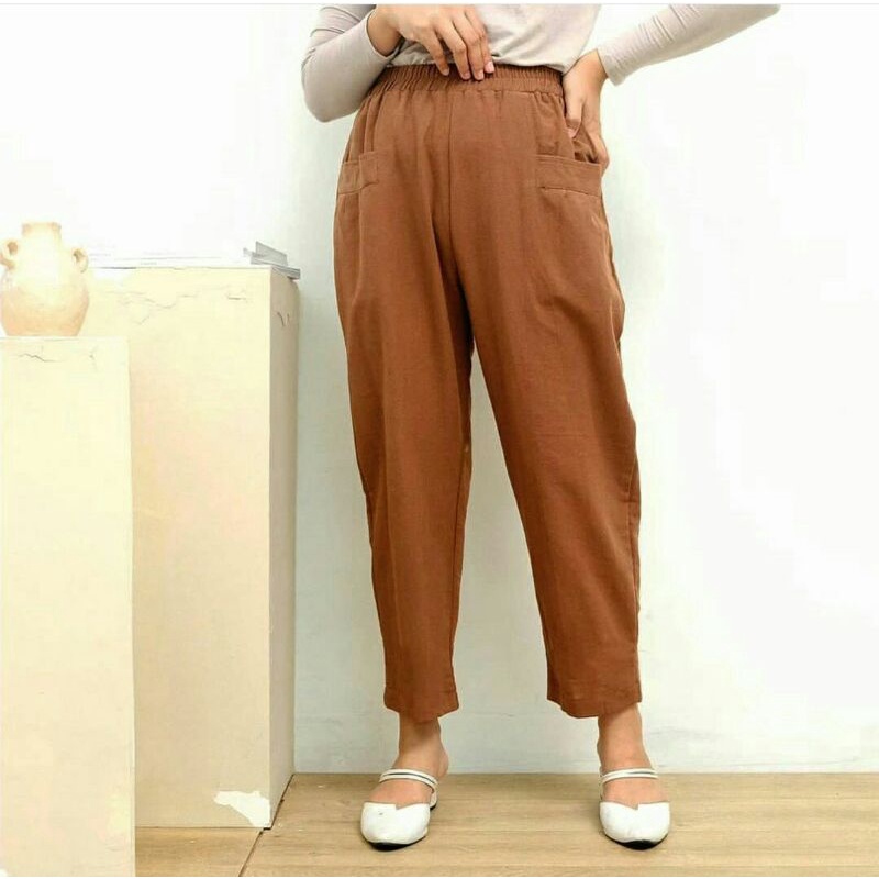 SENNA BAGGY PANTS LINEN // CELANA PANTS LINEN