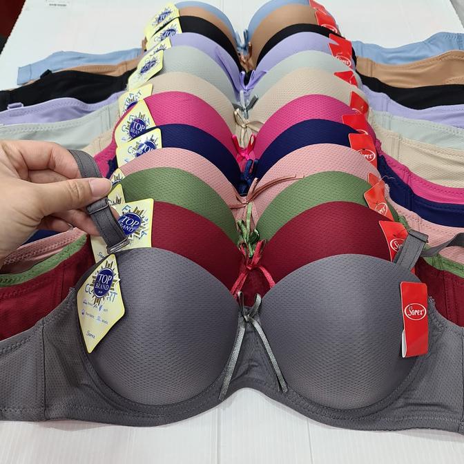 SOREX BRA WANITA SETENGAH CUP BAHAN PORI PAKAI KAWAT