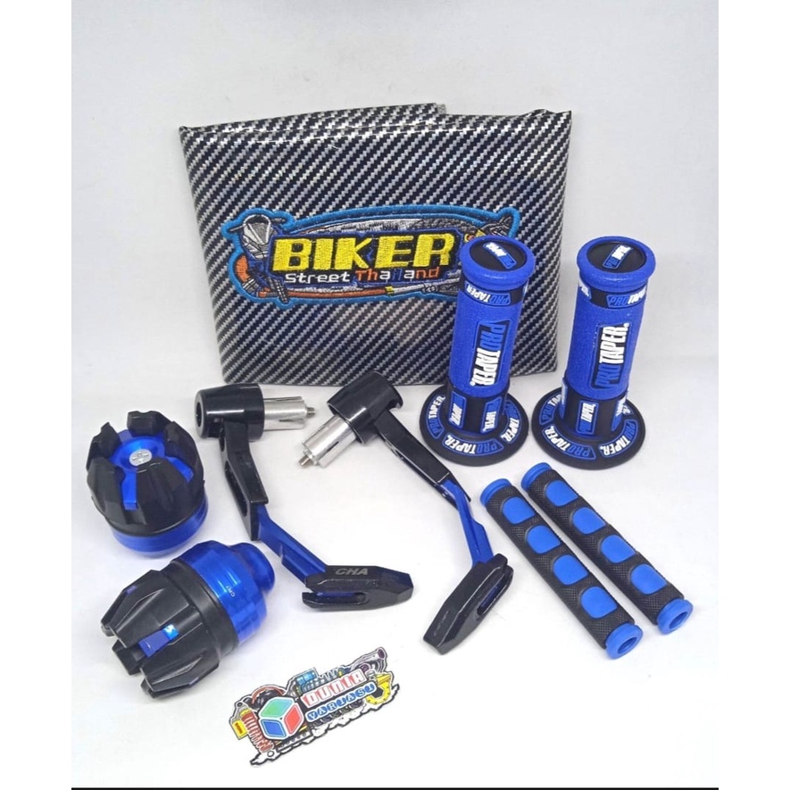 PROMO PAKET 5 ITEM #JOK KARBON+PROGUARD ROBOT+GRIP PROTAPER NEW+JALU AS RODA+KARET HENDEL REM# UNIVERSAL SEMUA JENIS MOTOR