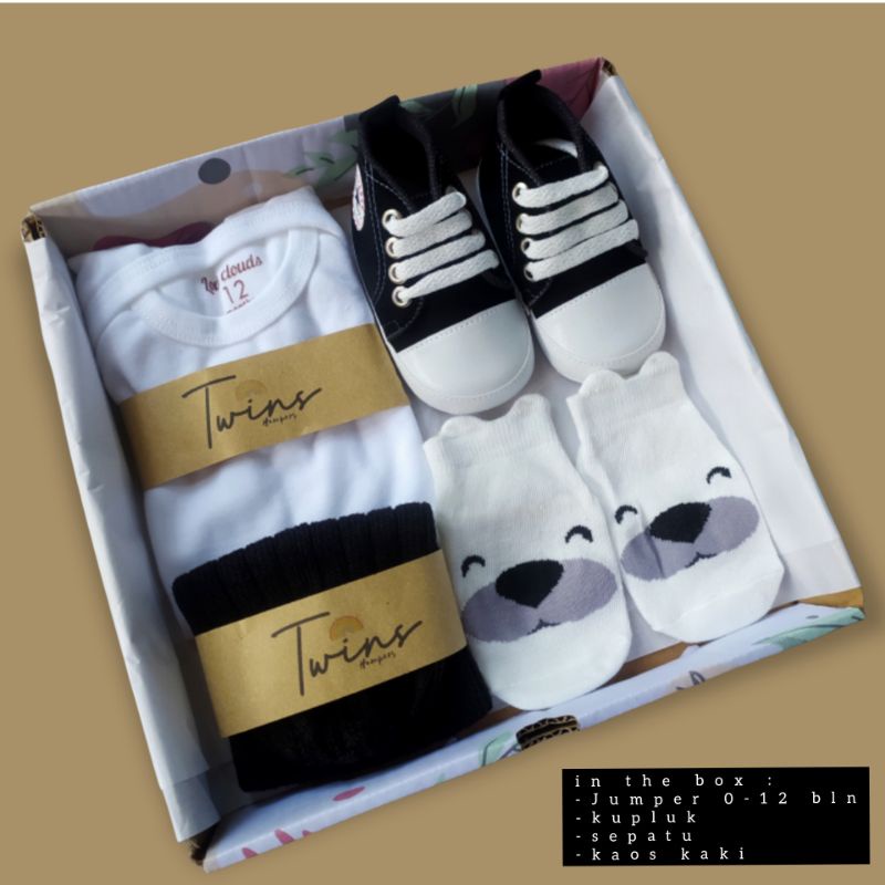 Hampers bayi/ hampers baby newbron / gift box / kado lahiran-Hitam 1