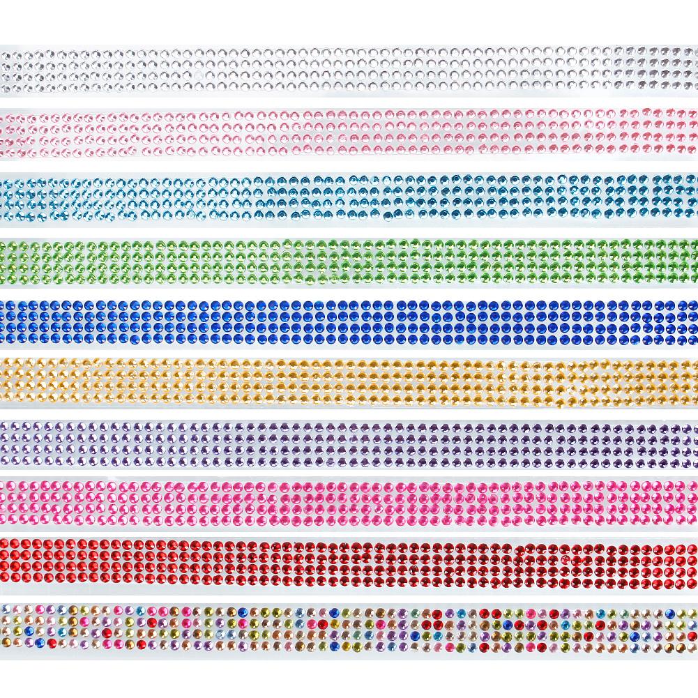 

DIY Colorful Adhesive Tape Berlian Imitasi Stick Sticker Tape Nail Decor