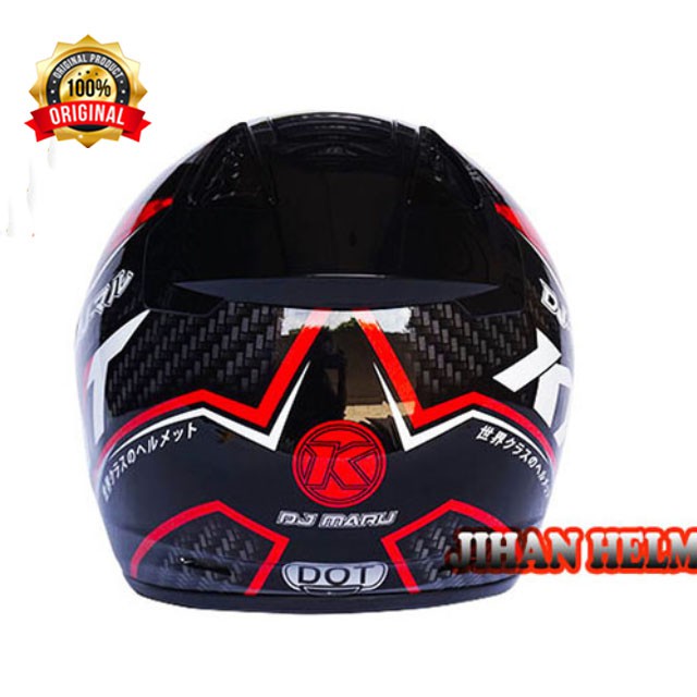HELM / HELM KYT / HELM KYT DJ MARU #15 BLACK RED ORIGINAL TERLARIS-4