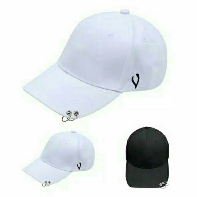 Baseball gaya korea dengan 2 ring metal dan desain samping . kpop gdragon vmade v made peaceminusone