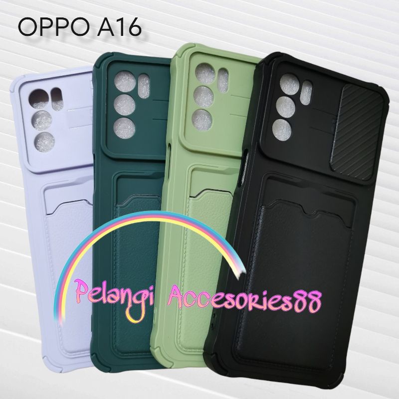 CASE OPPO A16 CASE SOFTCASE SLEDING WARNA WARNI