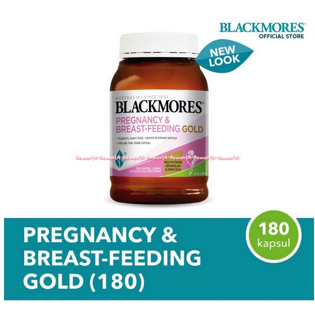 Blackmores Pregrancy &amp; Breast Feeding Gold Vitamin Untuk 180Kapsul