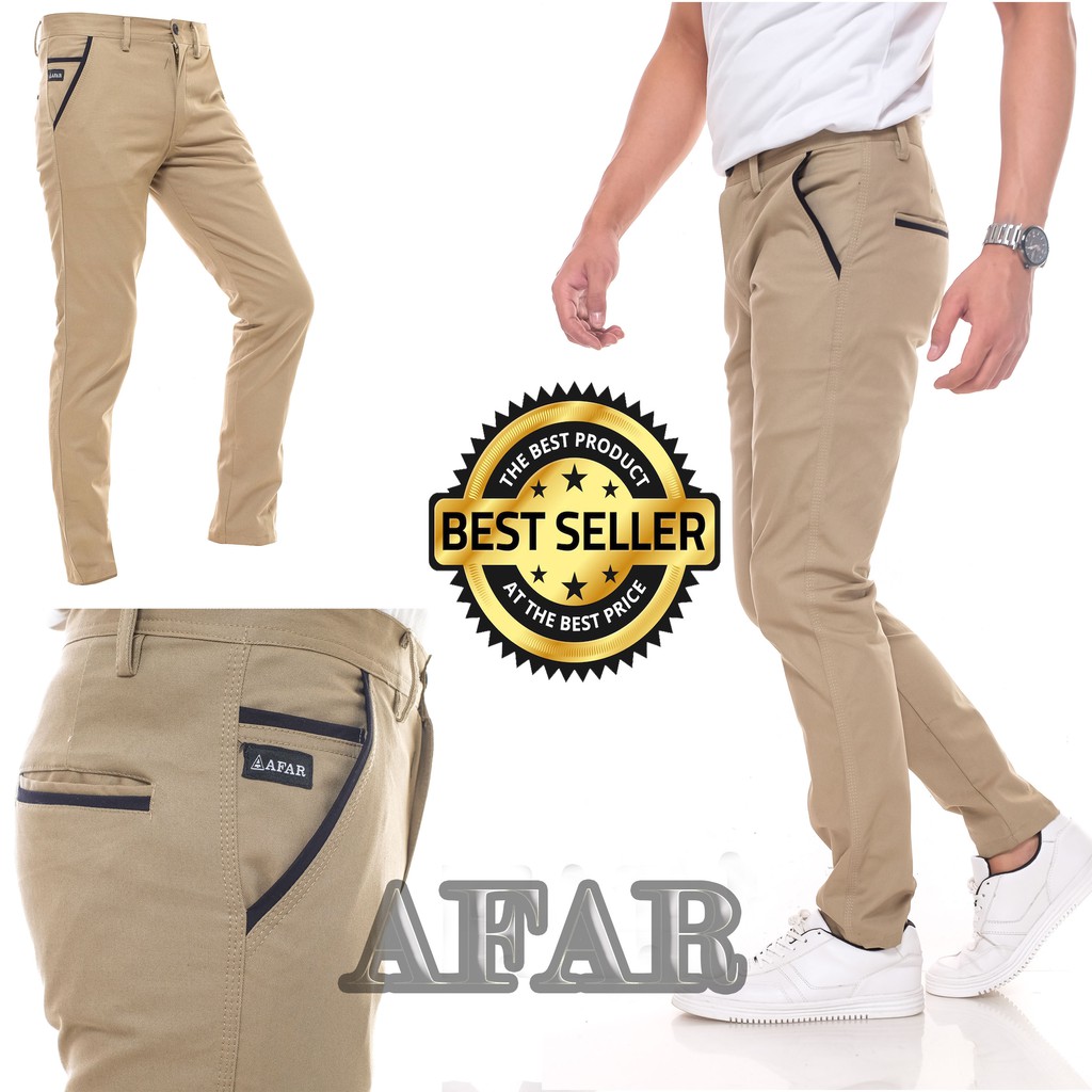  celana  chinos cowok panjang  terbaru  Shopee Indonesia