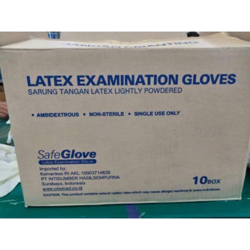 HANDSCOON LATEX PER KARTON ISI 10 BOX