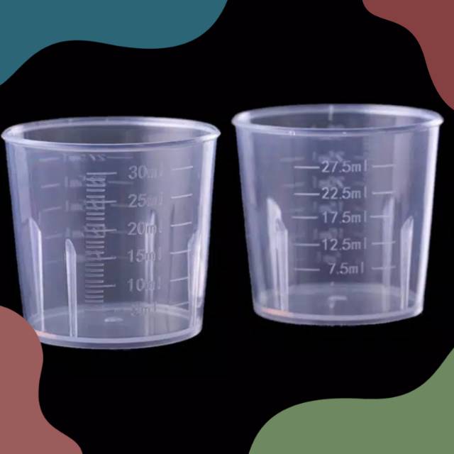 Gelas Ukur/Gelas Takaran 30ml Bahan Plastik