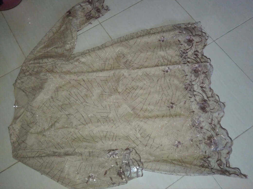 Wou Batik Couple Shofia Estetika Brokat  - Couple Modern Batik Couple Sarimbit Brokat Kebaya - Bs052