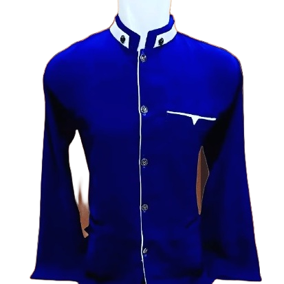 Jas Koko Pria Jasko Polos Baju Dewasa Langan Panjang Warna  biru lis putih dan kream Terbaru 2024