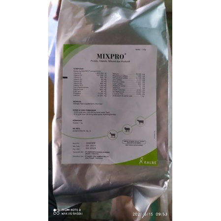 premix hewan mixpro, mineral, vitamin, probiotik, sapi kerbau dan kambing
