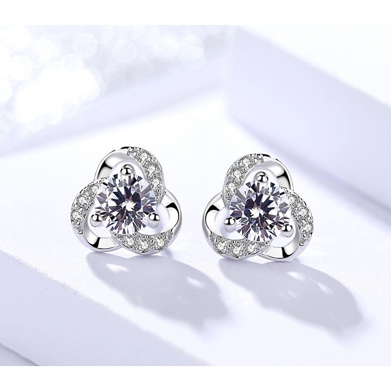 Anting Silver Perak S925 Wanita Fashion Murah AAS011 motif elegant sangat cocok untuk pesta hadiah