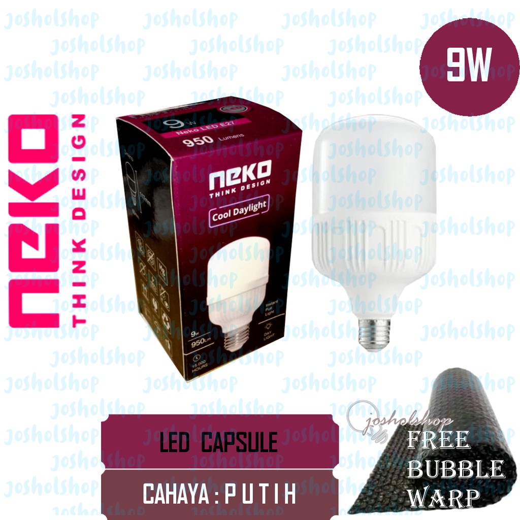 LAMPU LED KAPSUL / TABUNG / CAPSULE NEKO 9W