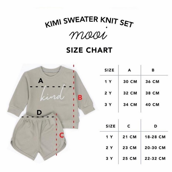 Mooi KIMI SWEATER KNIT RETRO SET Setelan Anak / Stelan Anak Perempuan Bahan Premium