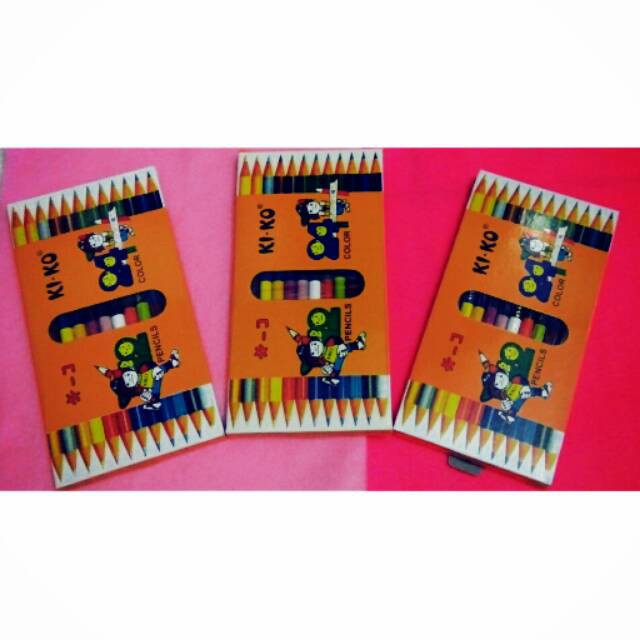 

[ SET ] Pensil Warna Double Color 12 Pensil 24 Warna - Kiko