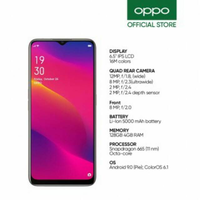 OPPO A5 2020 4/128 BARU