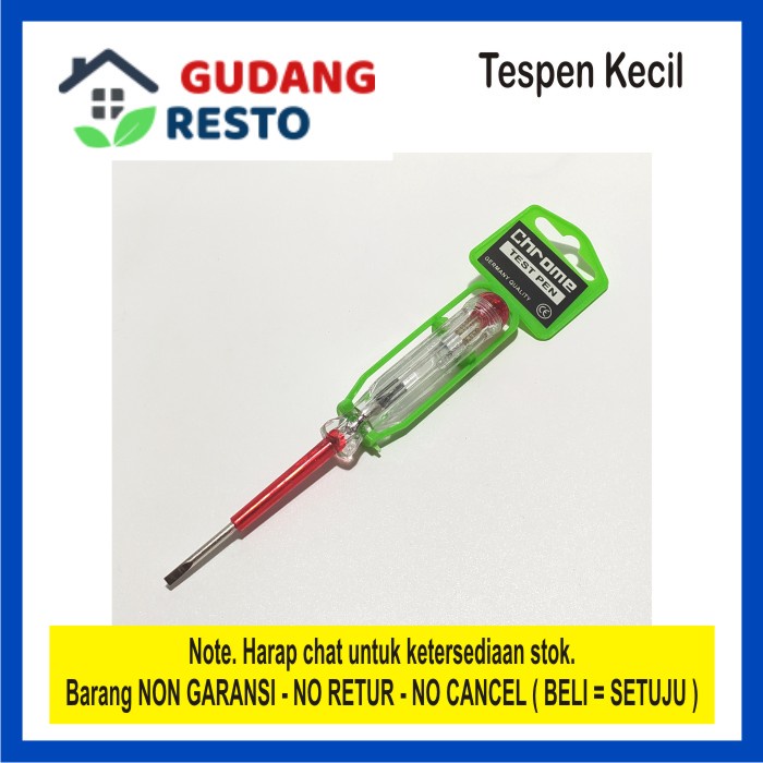 OBENG TESPEN / TEST PEN AC LISTRIK MINUS / - CEK ARUS / SAKU