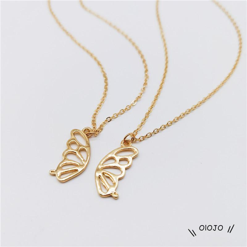 2pcs Kalung Persahabatan Model Butterfly Untuk Wanita - ol2