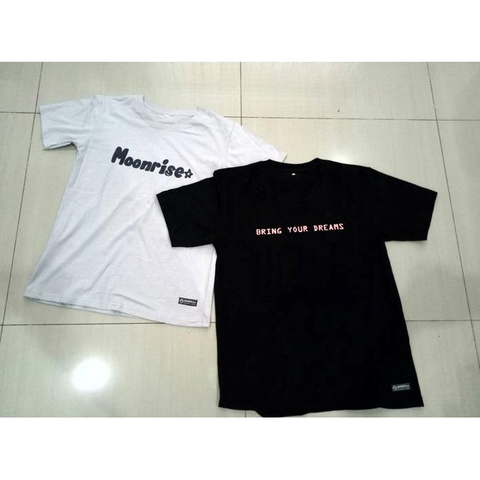 Kaos Baju Custom Desain Bebas Tulisan 1 warna Uk A4