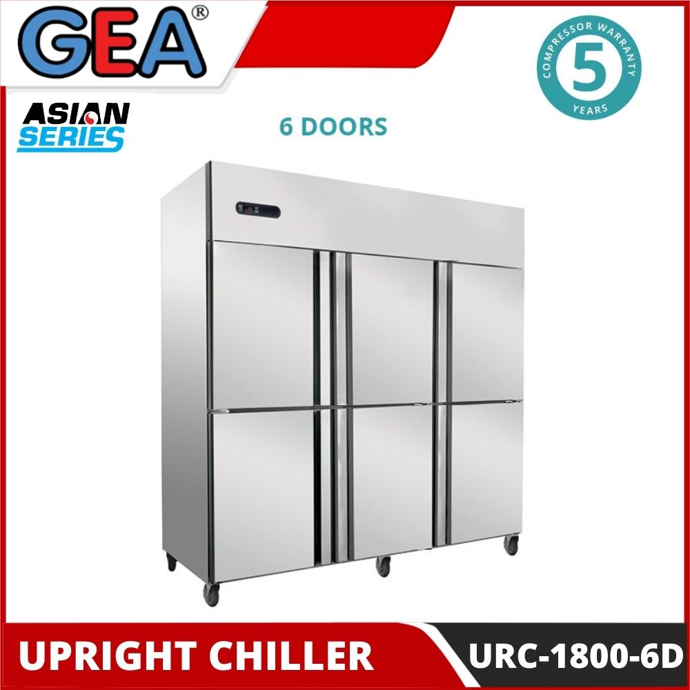 UPRIGHT CHILLER GEA URC-1800-6DX KULKAS STAINLESS DAPUR RESTORAN MALL URC 1800 6DX ORIGINAL