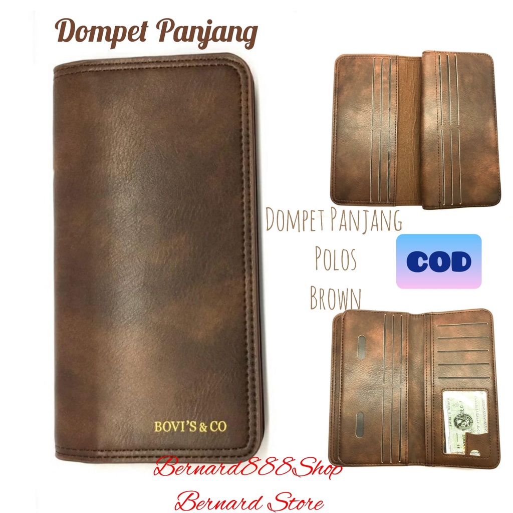 Dompet Pria Dompet Laki2 Dompet Panjang Model Kartu Cabut Bahan PU Leather Brudu